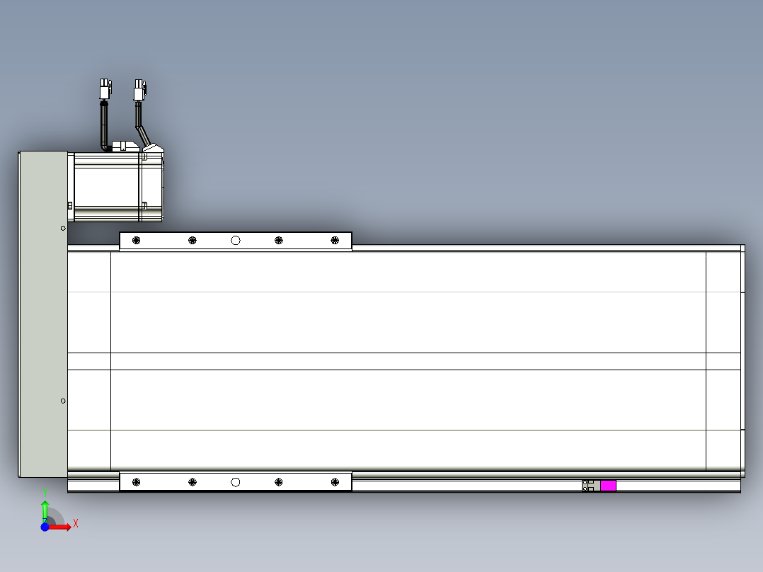 VF丝杆传动-一般环境VF27-Lxx-C-S400-BR-ZP75-D3前视图