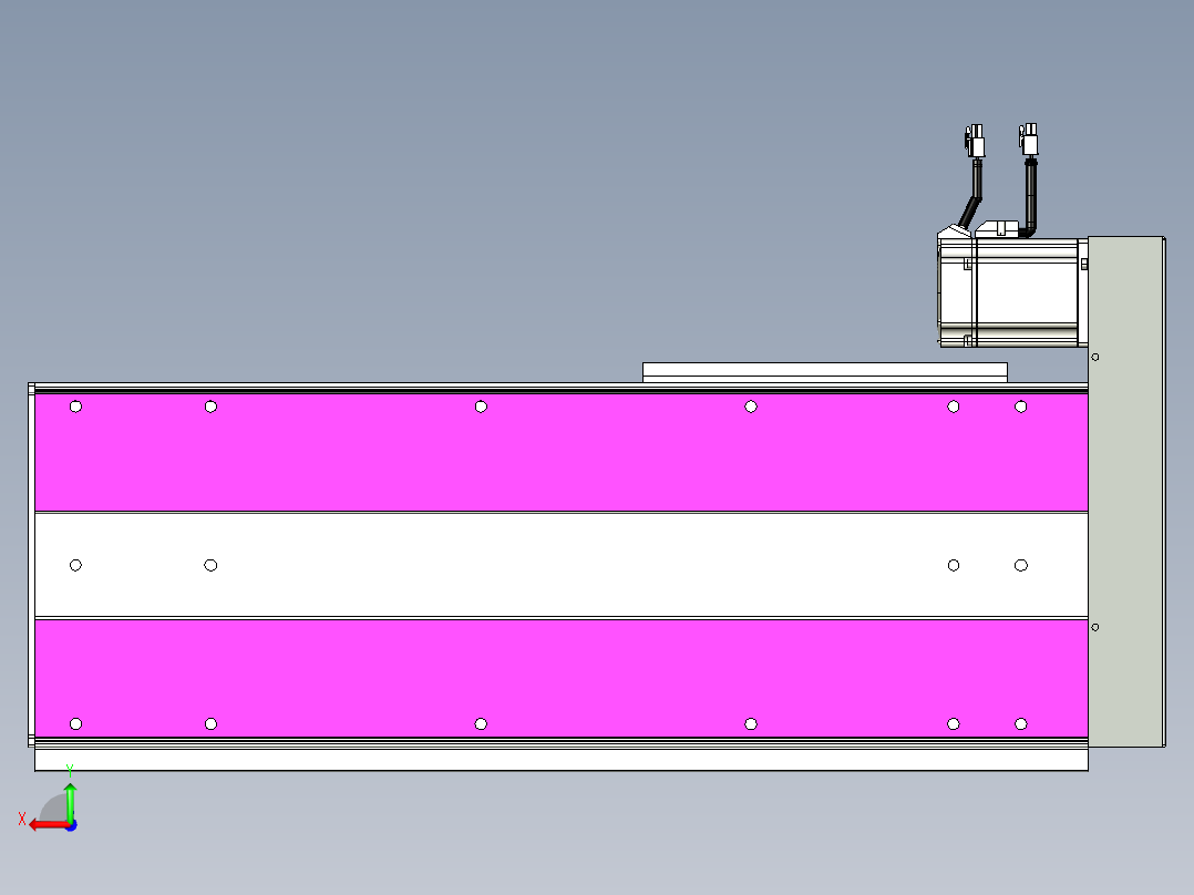 VF丝杆传动-一般环境VF27-Lxx-C-S400-BR-ZP75-D3后视图