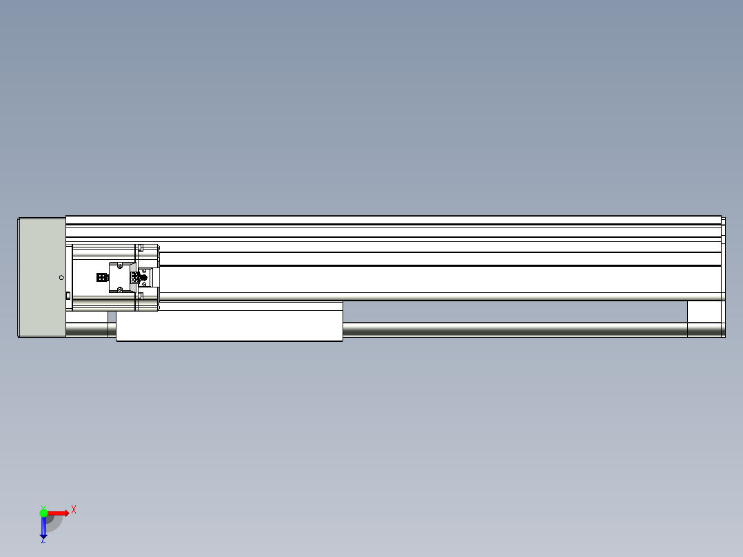 VF丝杆传动-一般环境VF27-Lxx-C-S400-BR-ZP75-D3俯视图