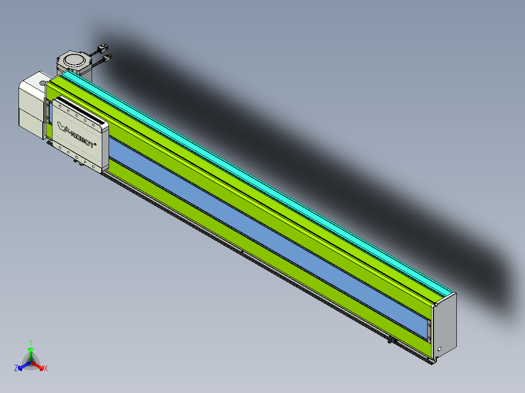 威洛博VBC同步带传动一无尘环境VBC17-L45-S1100-BLD-ZP75-C3正等轴测图