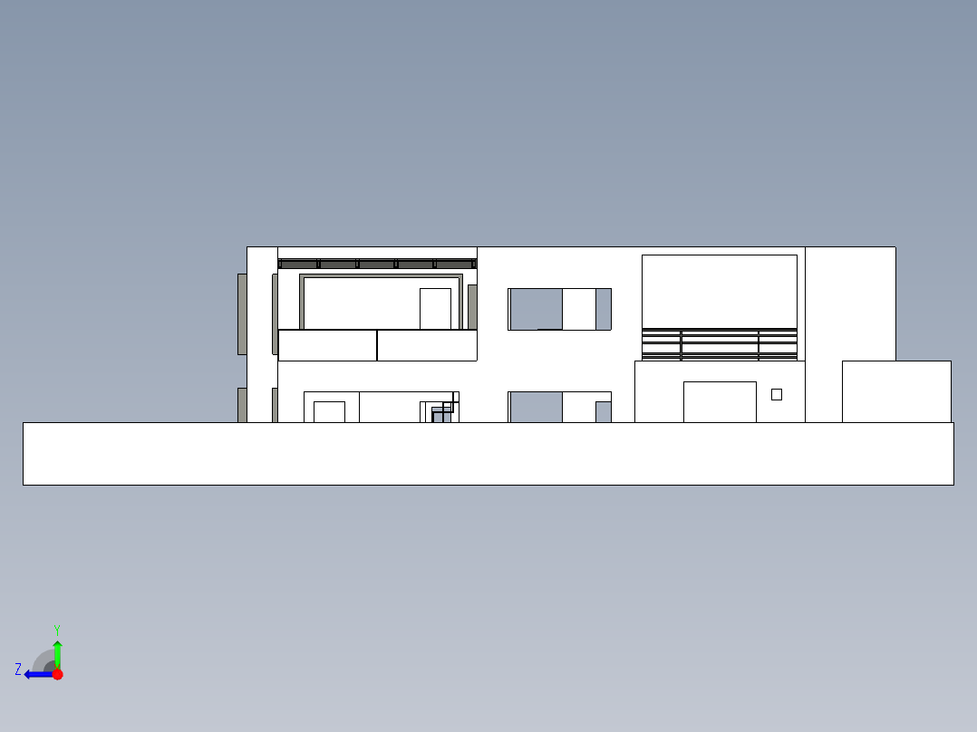 4500平方英尺的房屋右视图