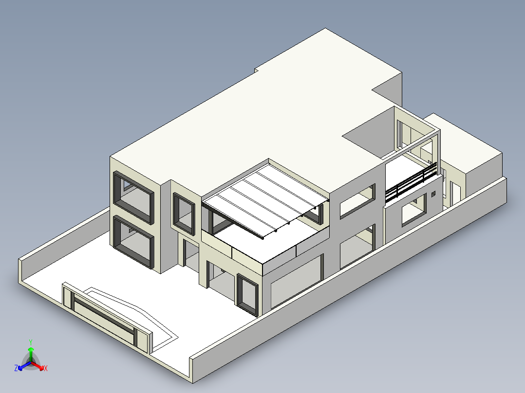 4500平方英尺的房屋正等轴测图