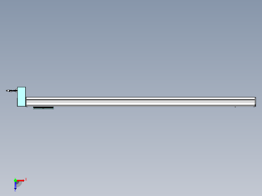 威洛博VBC同步带传动一无尘环境VBC14-L45-S1500-BRD-ZP40-C3俯视图