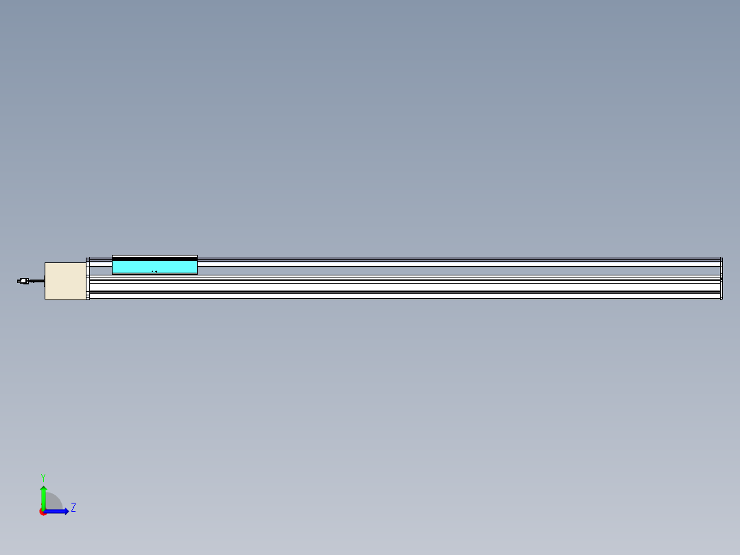 同步带滑台-半封闭B22-L100-C-S1300-R-P75-D3-N5左视图
