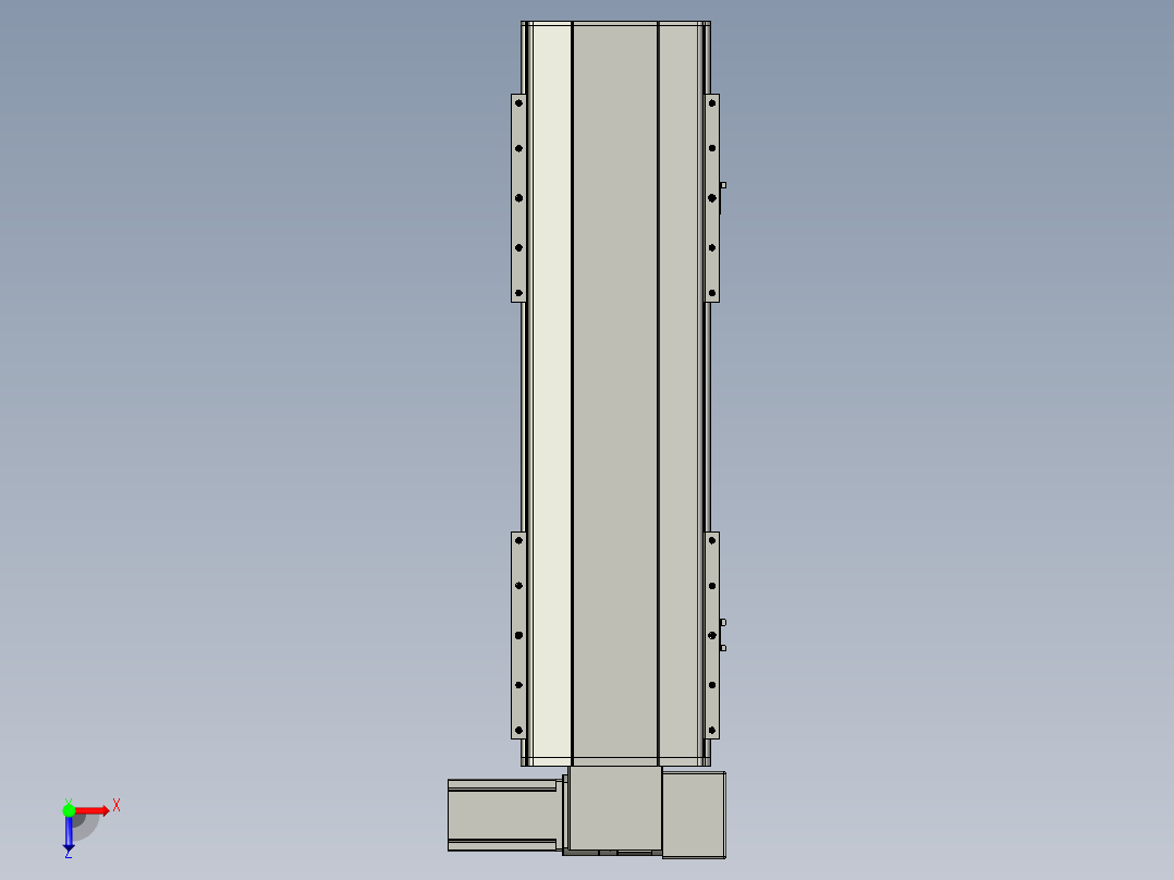 直线模组LHB21-L40-S450-RD设计图纸俯视图