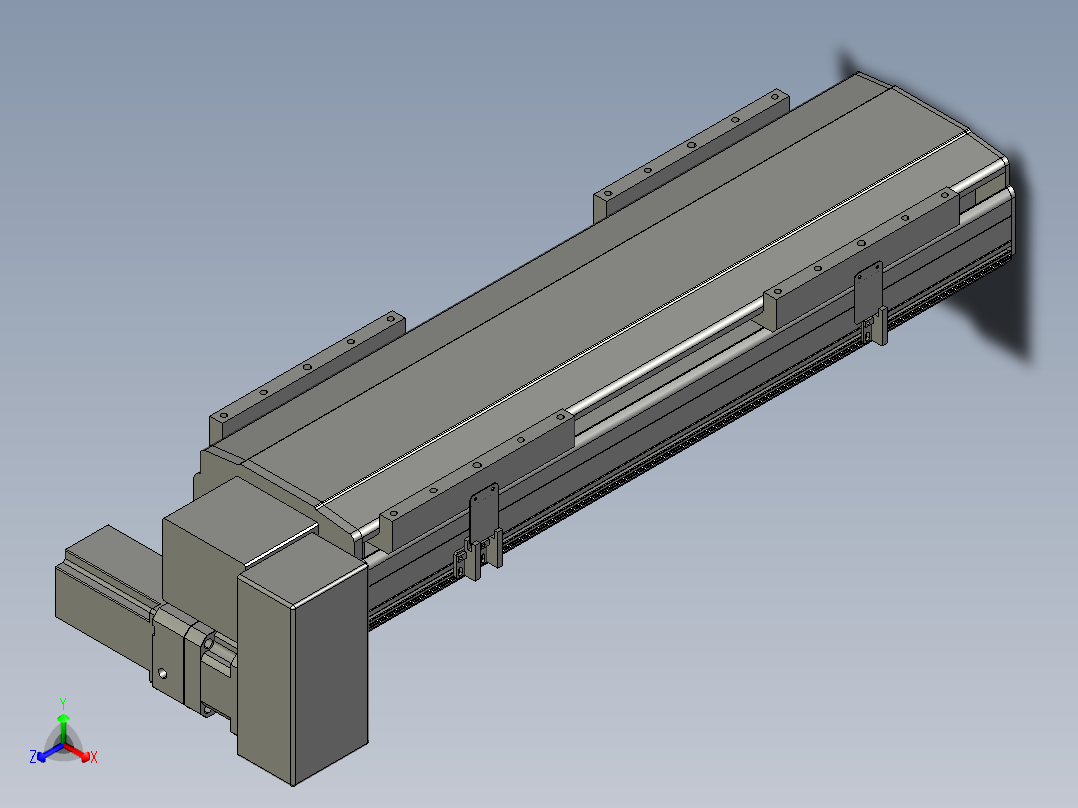 直线模组LHB21-L40-S450-RD设计图纸正等轴测图