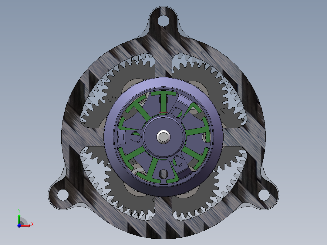NGW两级行星齿轮减速机sw18可编辑前视图