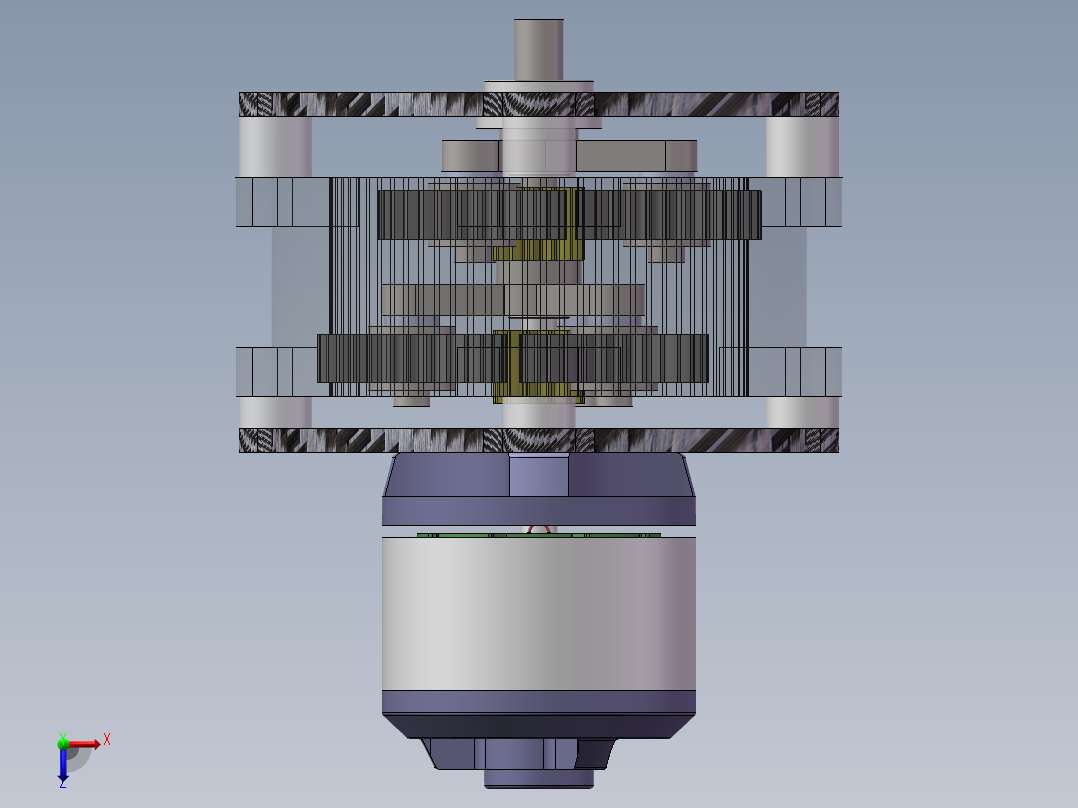 NGW两级行星齿轮减速机sw18可编辑俯视图