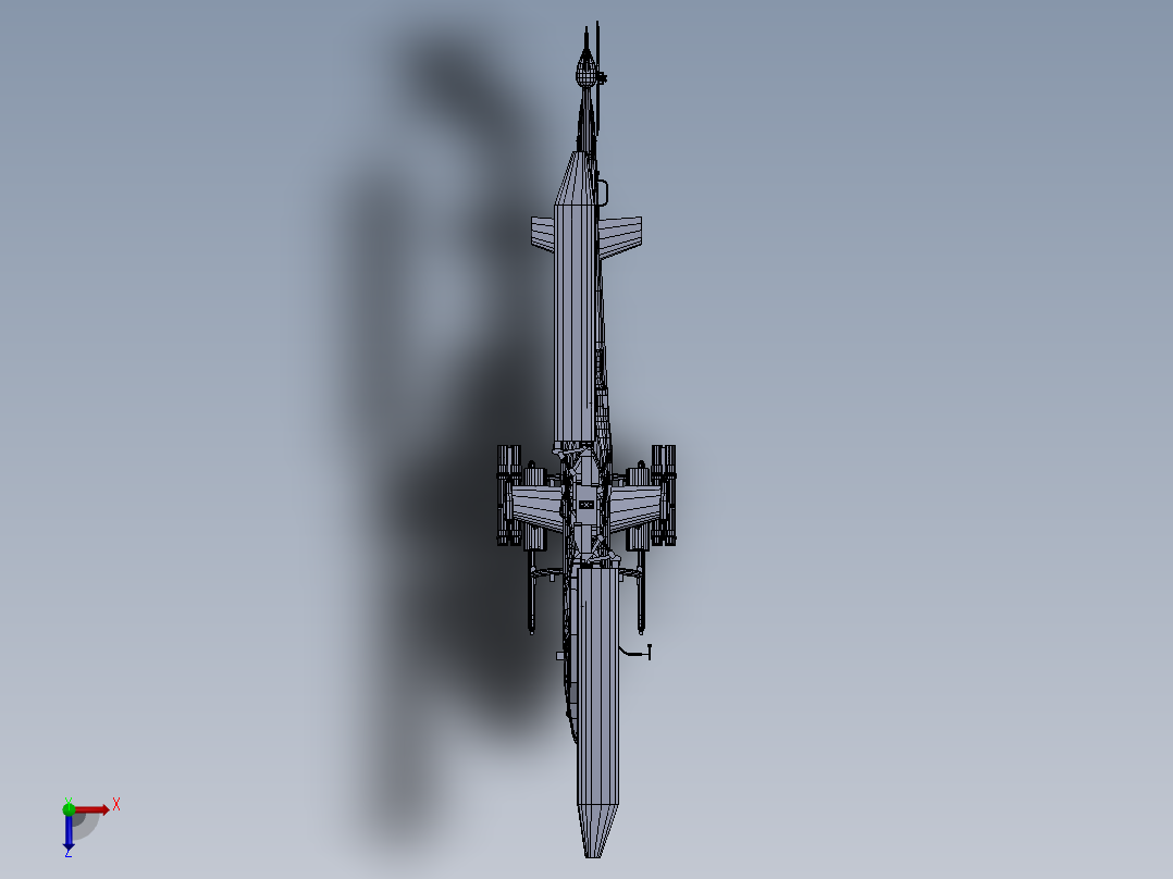 直升飞机 飞机模型设计 (23)俯视图