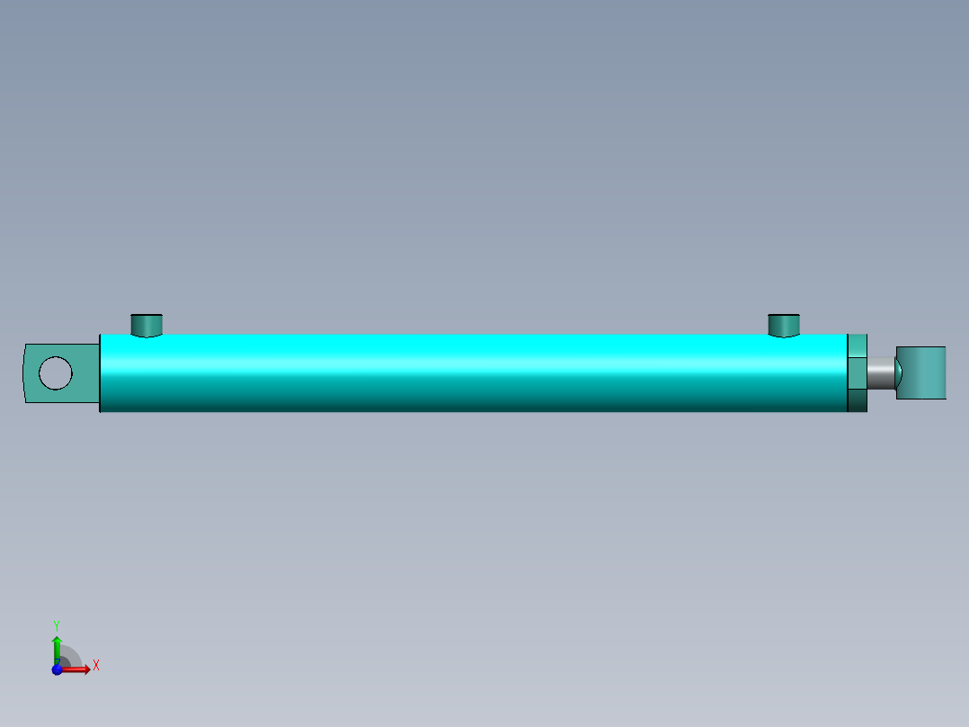 液压缸 油缸 (4)前视图