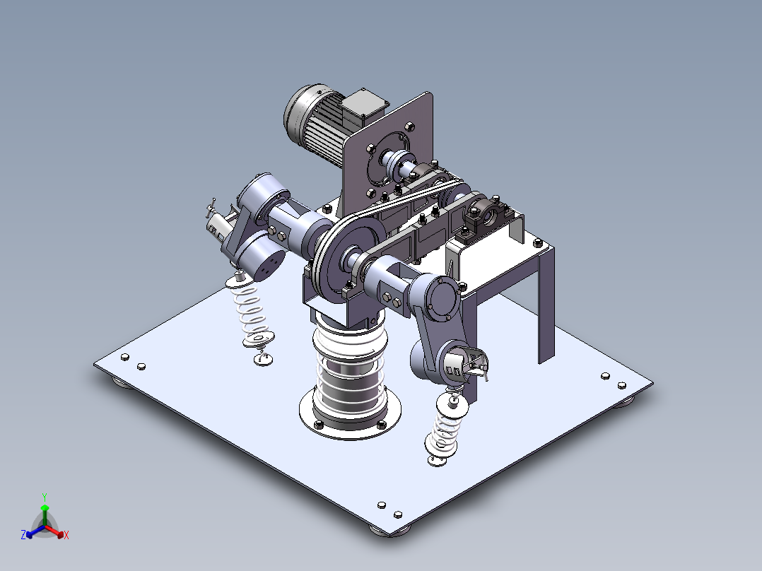 球磨机模型正等轴测图