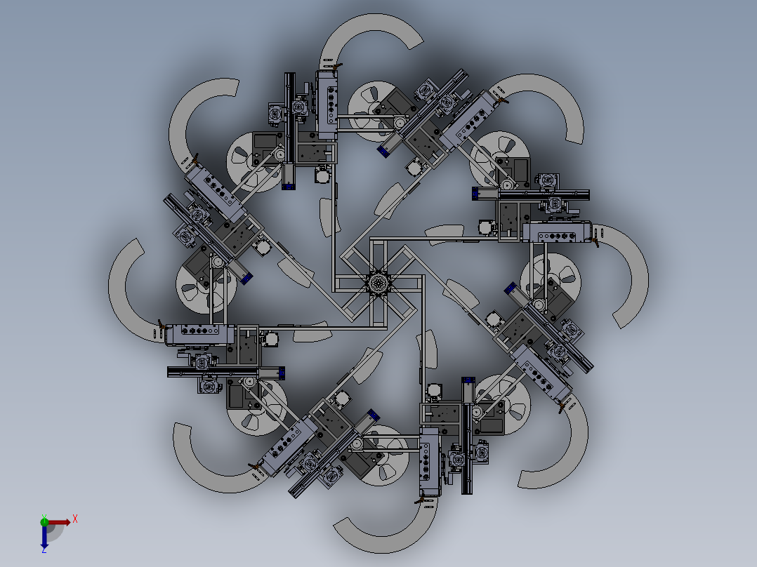 动力旋转超强加速器俯视图