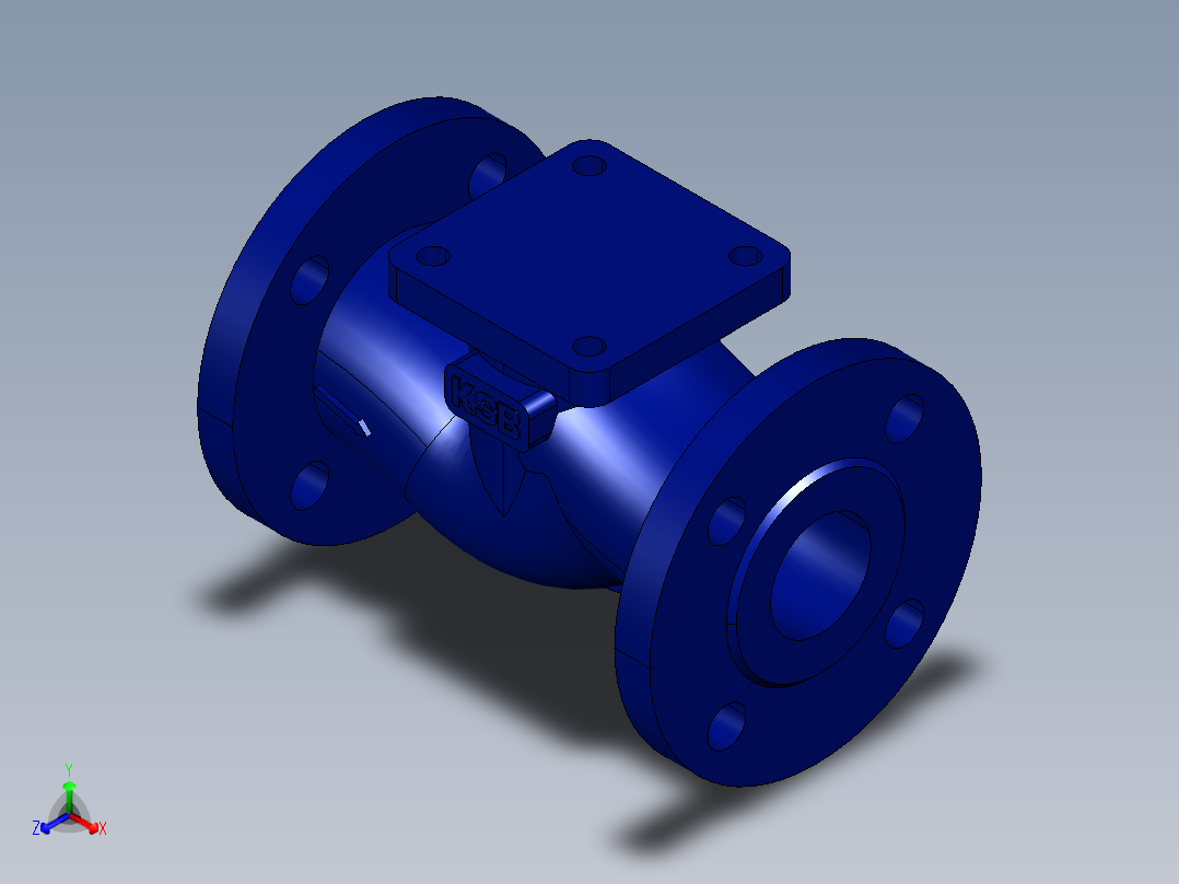 阀门模型-BOA_H_R_Straight_Body_DN50_PN16正等轴测图