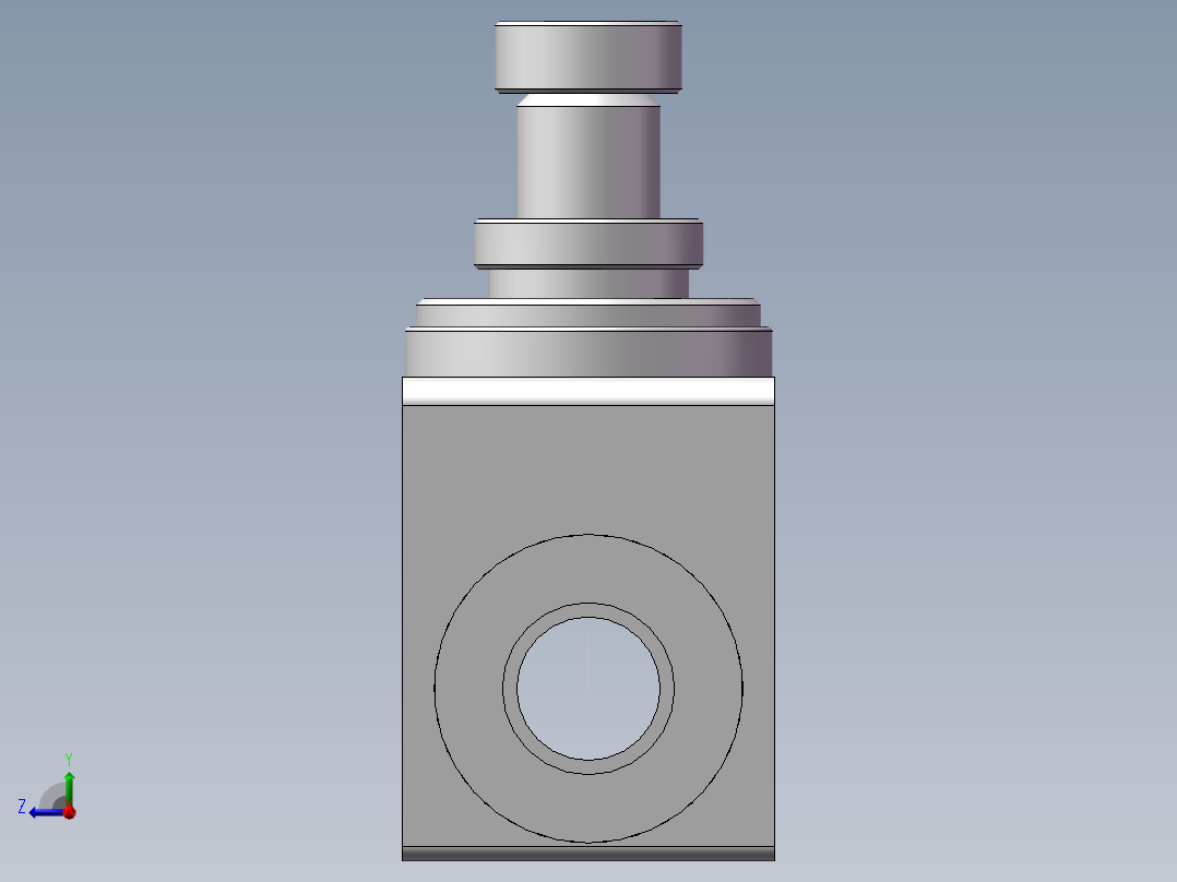 管道型节流阀PSA12（12厘）右视图