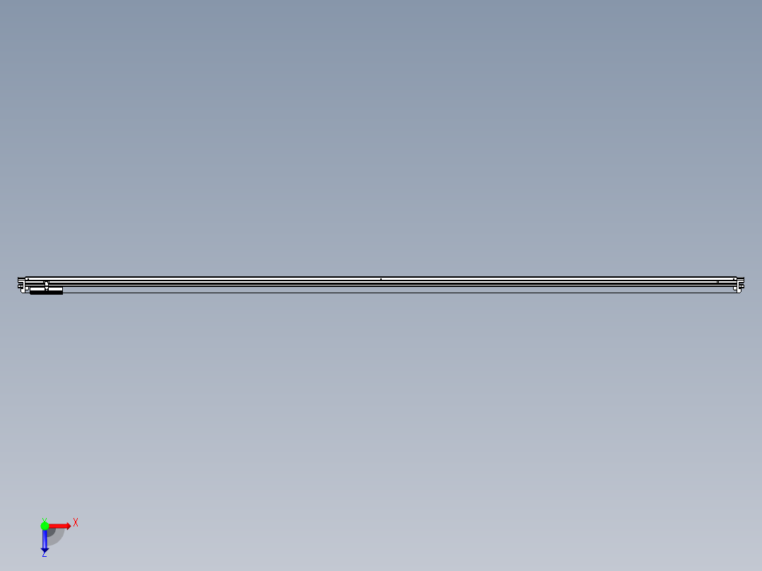 威洛博VL系列直线电机模组-VL14S2-S3300俯视图