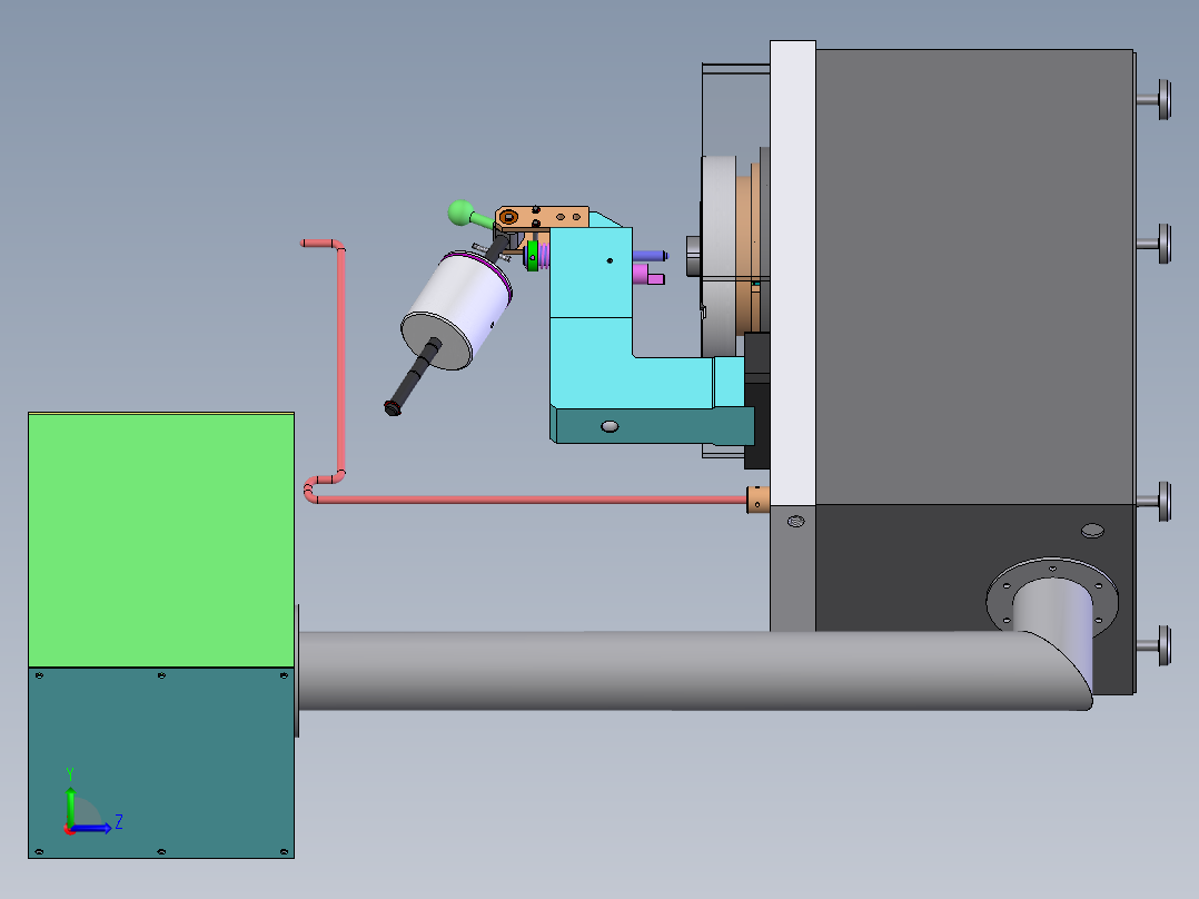光纤端面研磨机左视图