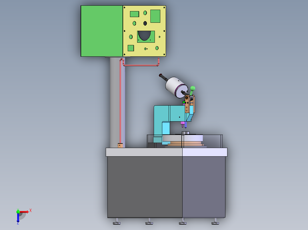 光纤端面研磨机俯视图