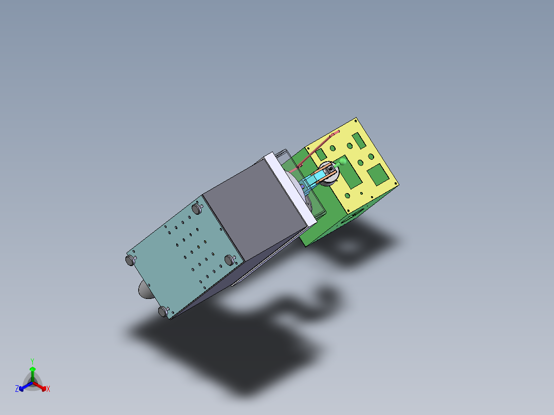 光纤端面研磨机正等轴测图