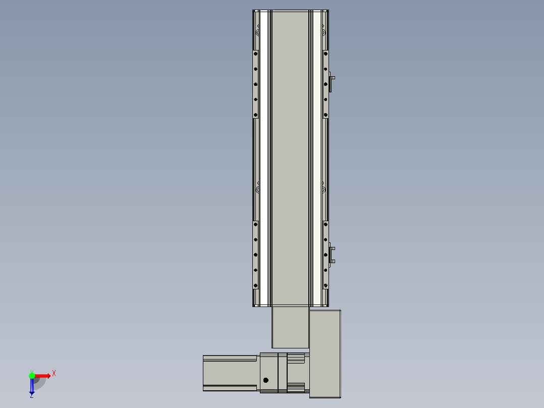 直线模组LHB17-L40-S350-BR设计图纸俯视图