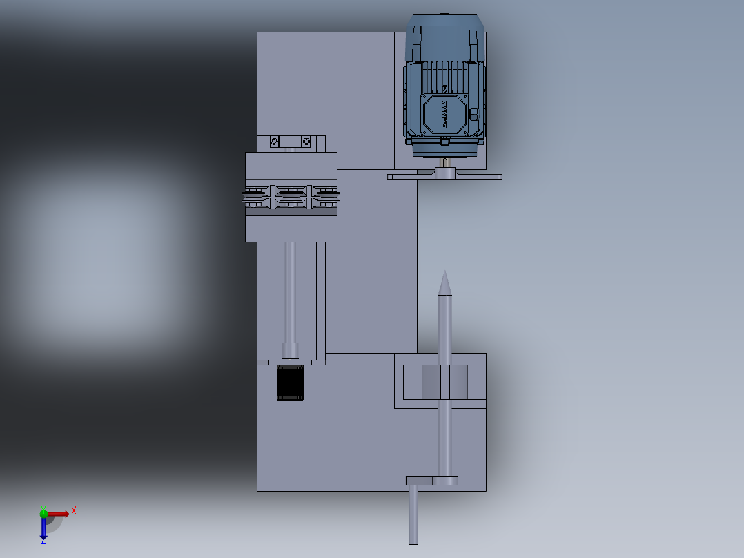 变压器线圈绕线机俯视图
