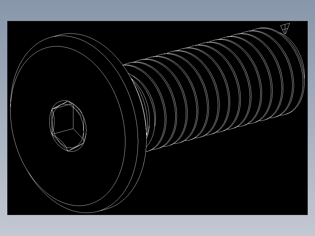 超薄型内六角螺钉-Ultra Low Profile Socket Head Screws 3-8-16 Thread Size 1 in Long.DWG
