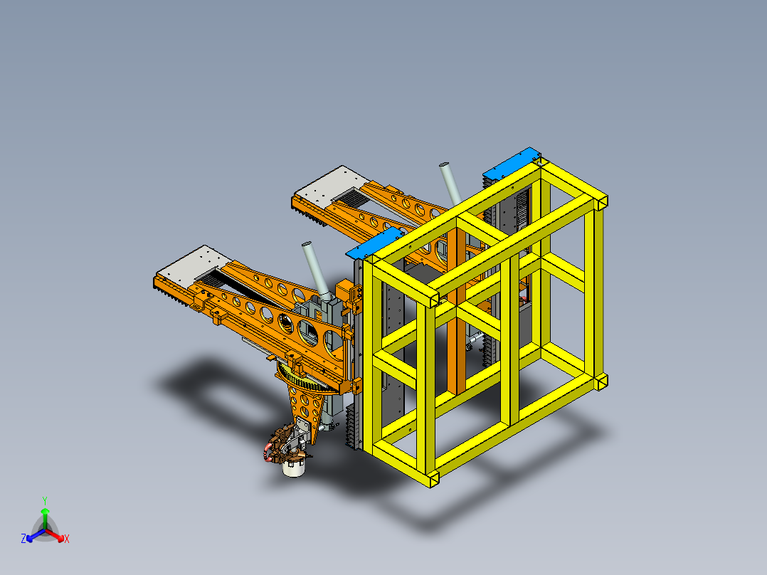 汽车行业-门槛电阻自动焊机正等轴测图