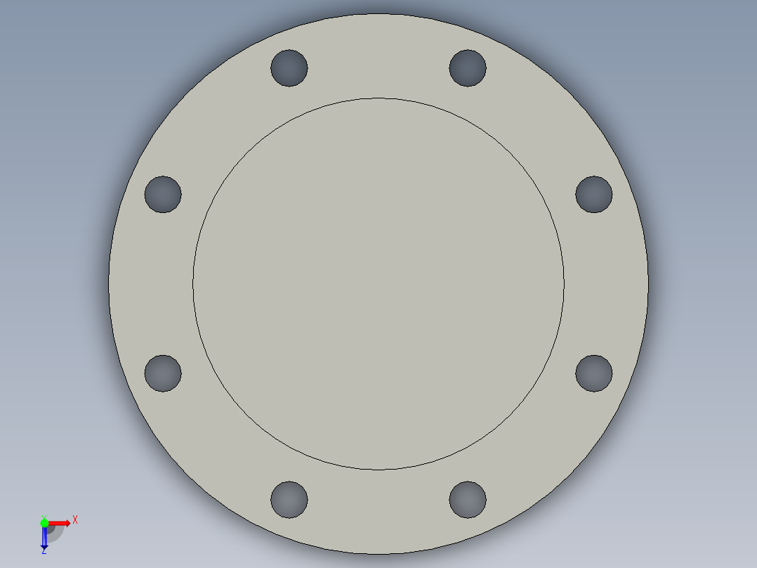 船舶管路系统SeaCor_Blind Flange_37J153060_6in俯视图