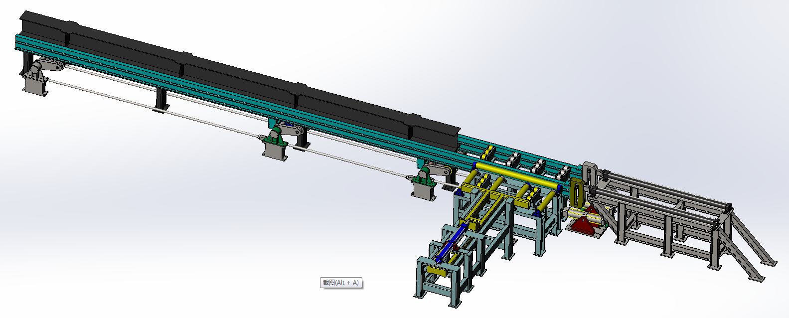 气缸推送式输送机