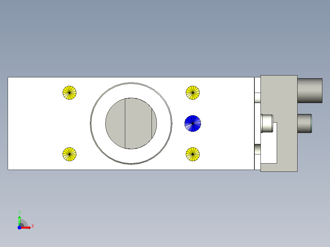 德克斯TUNKERS气缸数模SZK_63x40_A12_T12_TUENKERS前视图