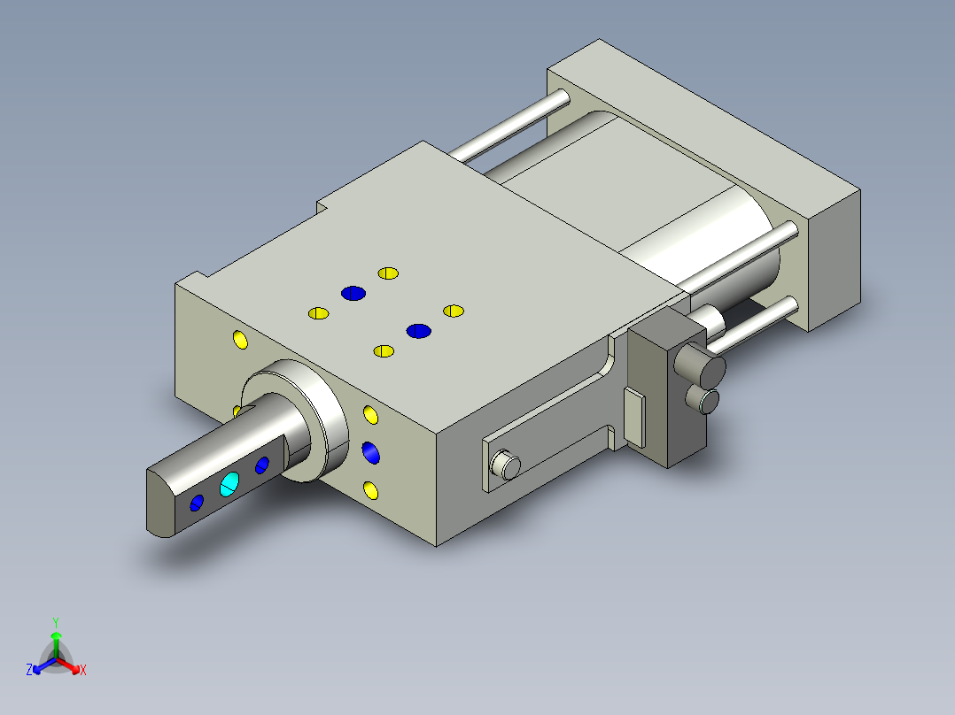德克斯TUNKERS气缸数模SZK_63x40_A12_T12_TUENKERS正等轴测图