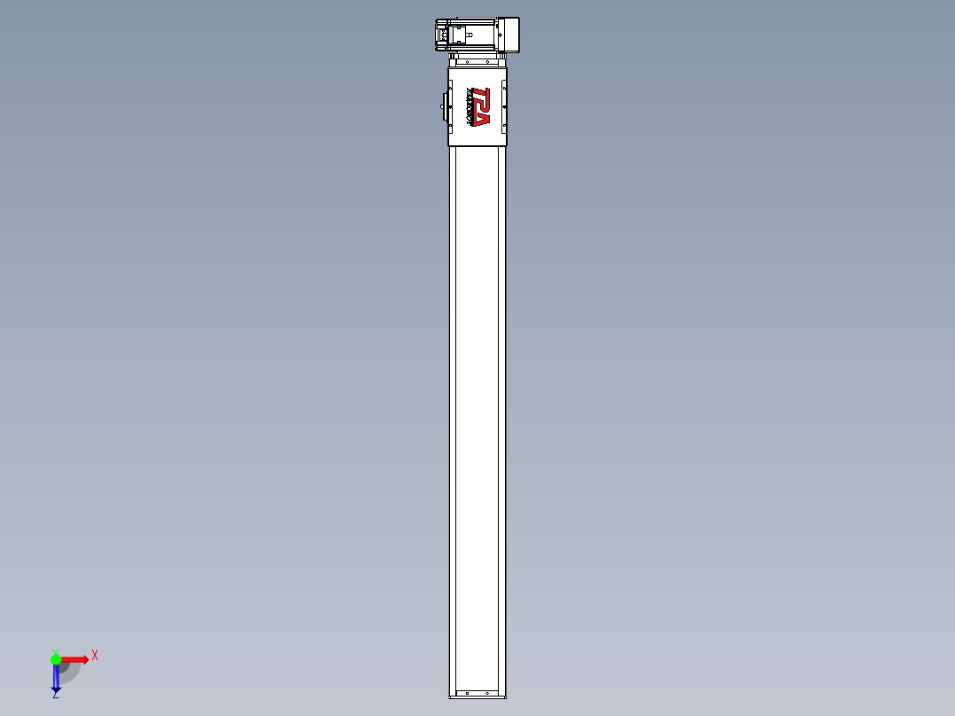 同步带全封闭直线模组TPA-HCB-110D-90-L1000-LU-Y-P40-N3俯视图