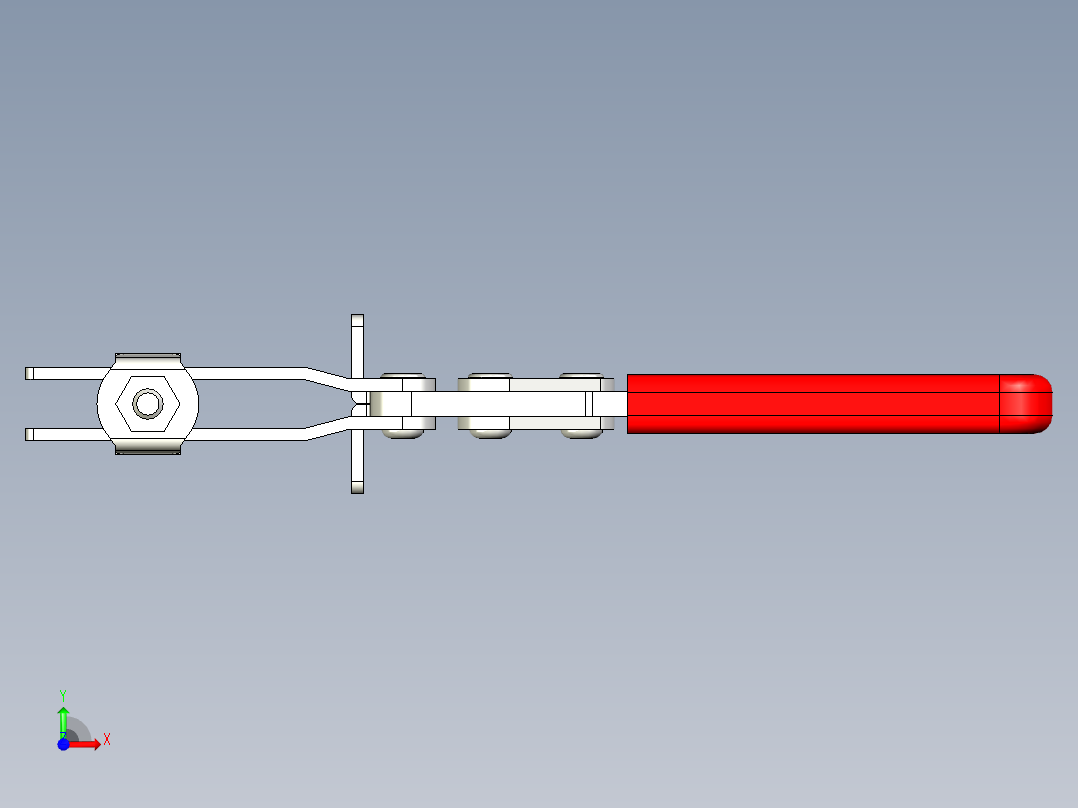 水平式夾鉗SSP(J)-3D多系列多零件图纸模型前视图