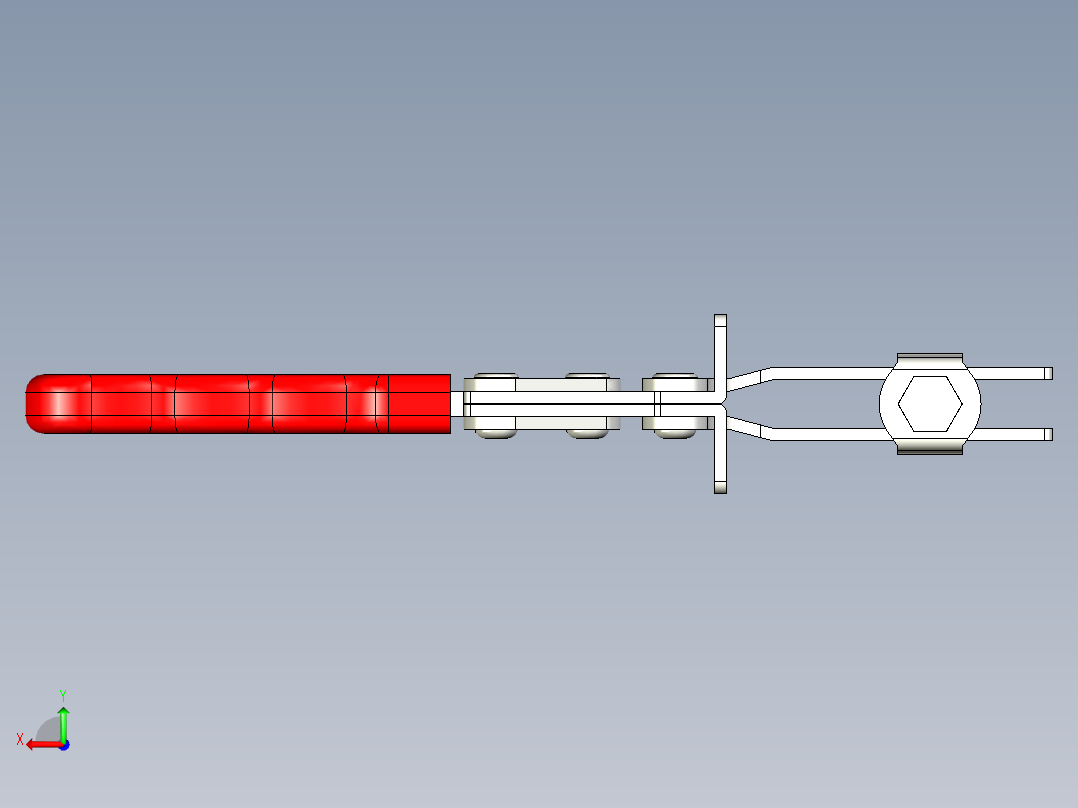 水平式夾鉗SSP(J)-3D多系列多零件图纸模型后视图