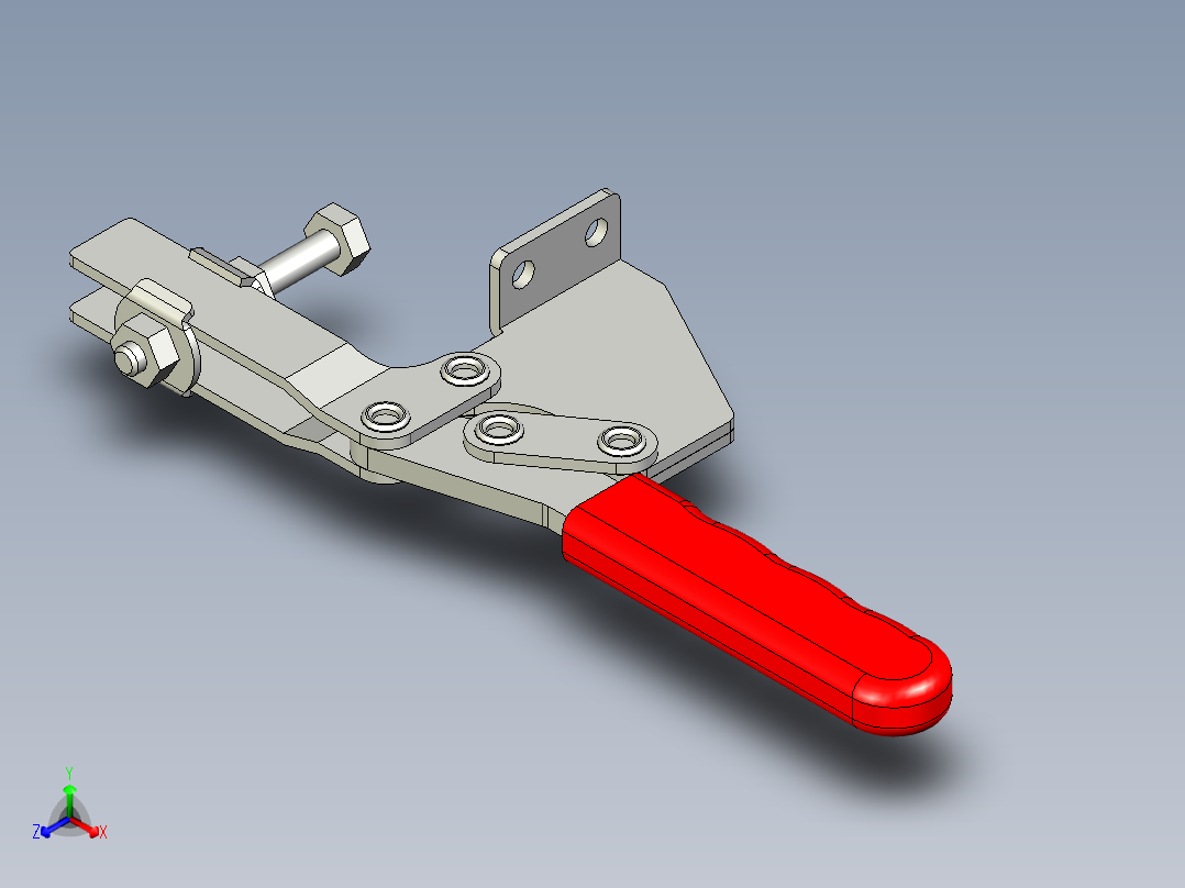水平式夾鉗SSP(J)-3D多系列多零件图纸模型正等轴测图