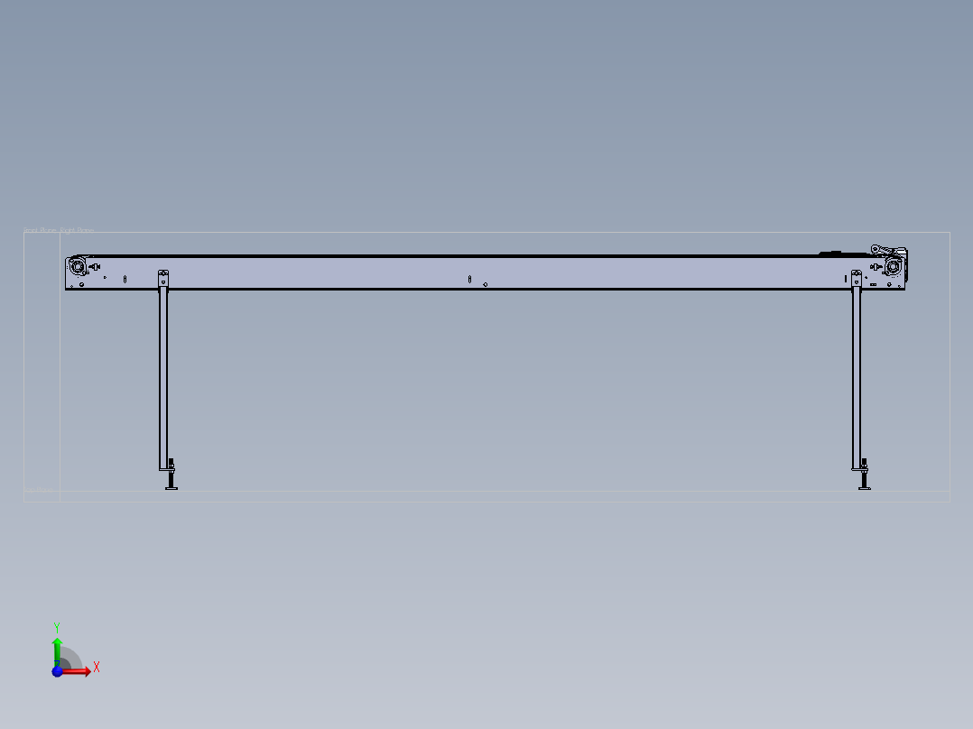 皮带输送机 (8)前视图