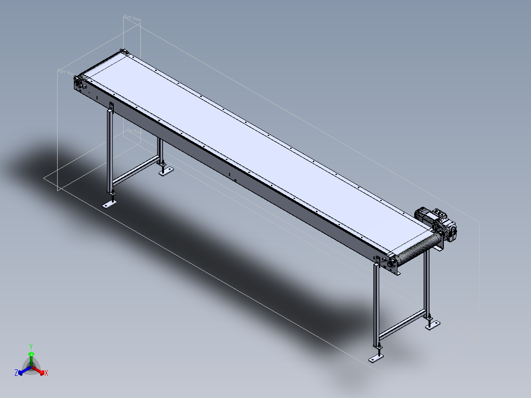 皮带输送机 (8)正等轴测图