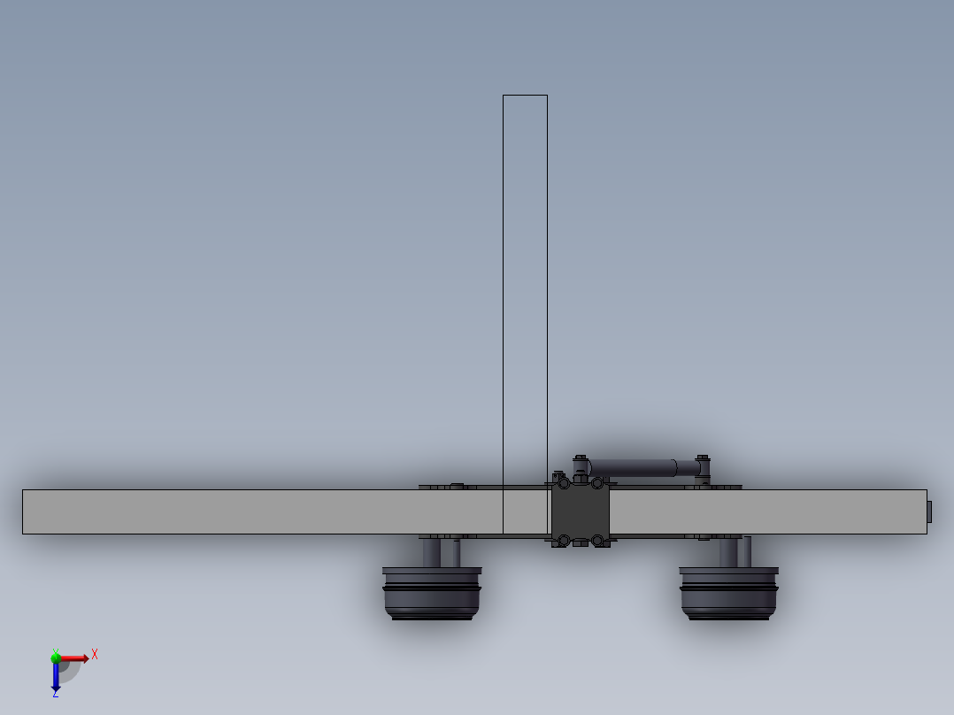 挂车悬挂俯视图
