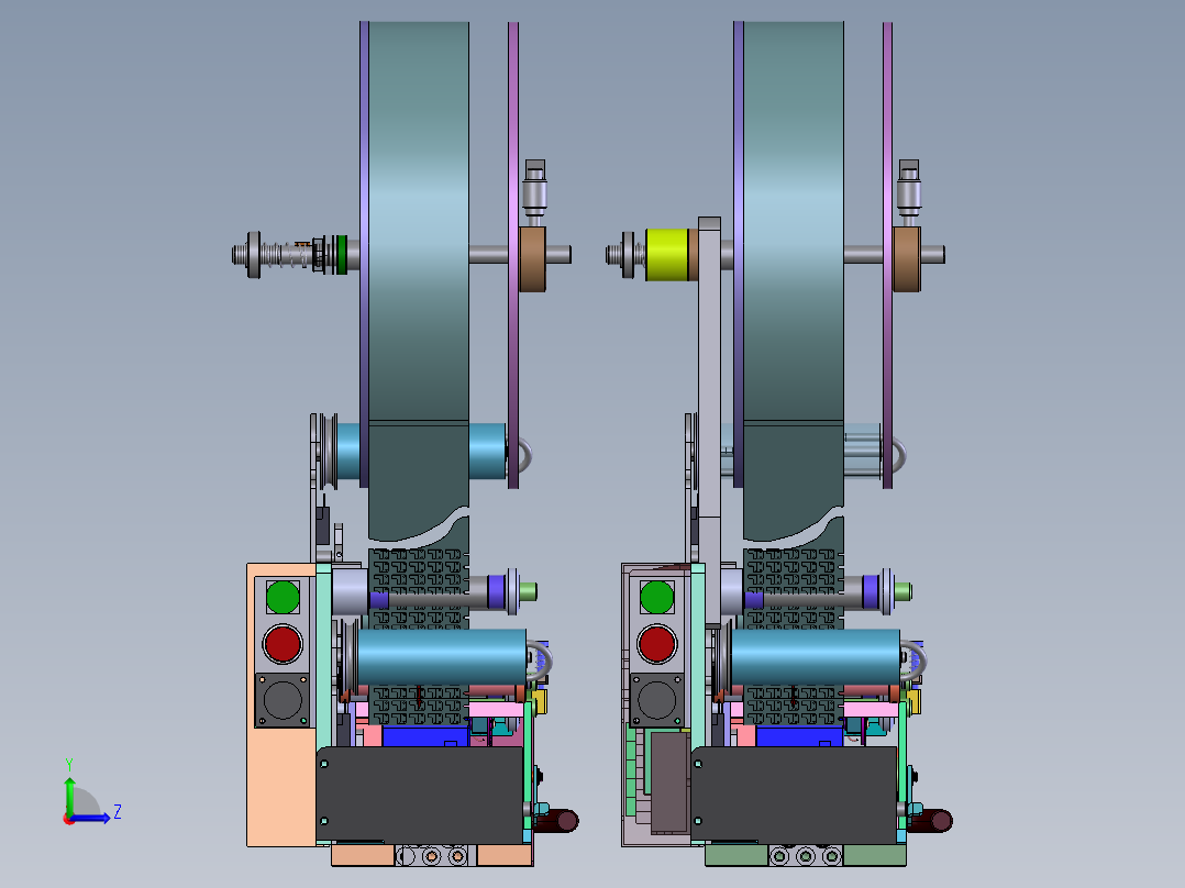 nsulator双feeder出标机sw20可编辑左视图