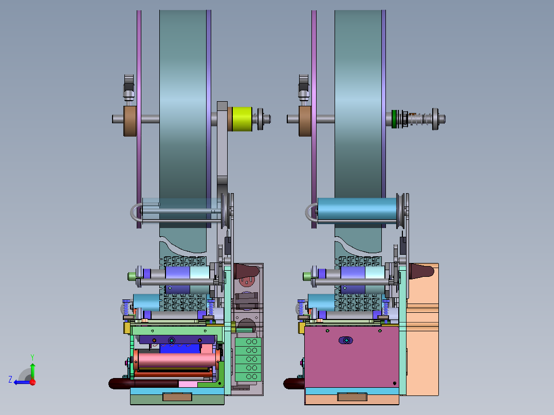 nsulator双feeder出标机sw20可编辑右视图
