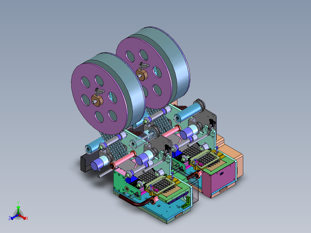 nsulator双feeder出标机sw20可编辑正等轴测图