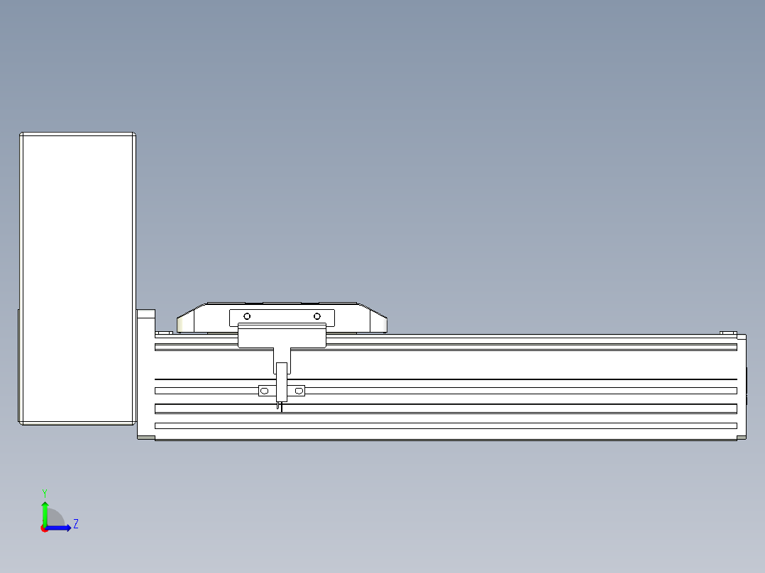 同步带全封闭直线模组TPA-HCB-85D-90-L150-RU-C-P20-N3左视图
