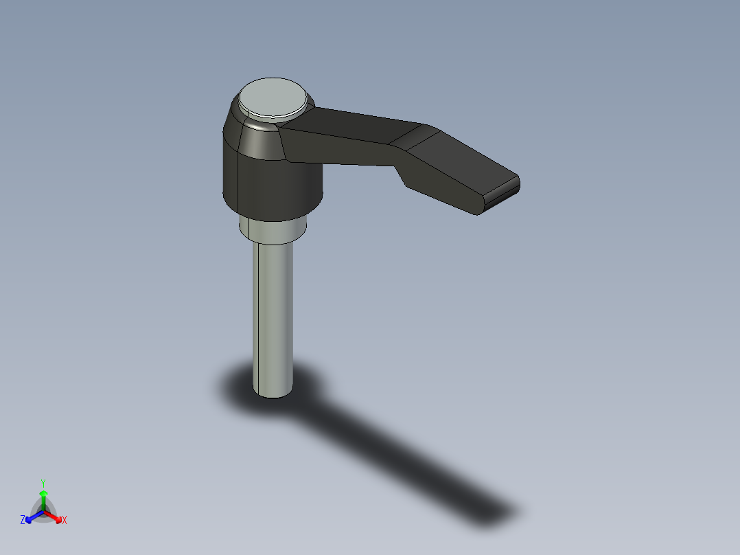 型材-KJN M8X40 CLAMPING LEVER 3842516847正等轴测图