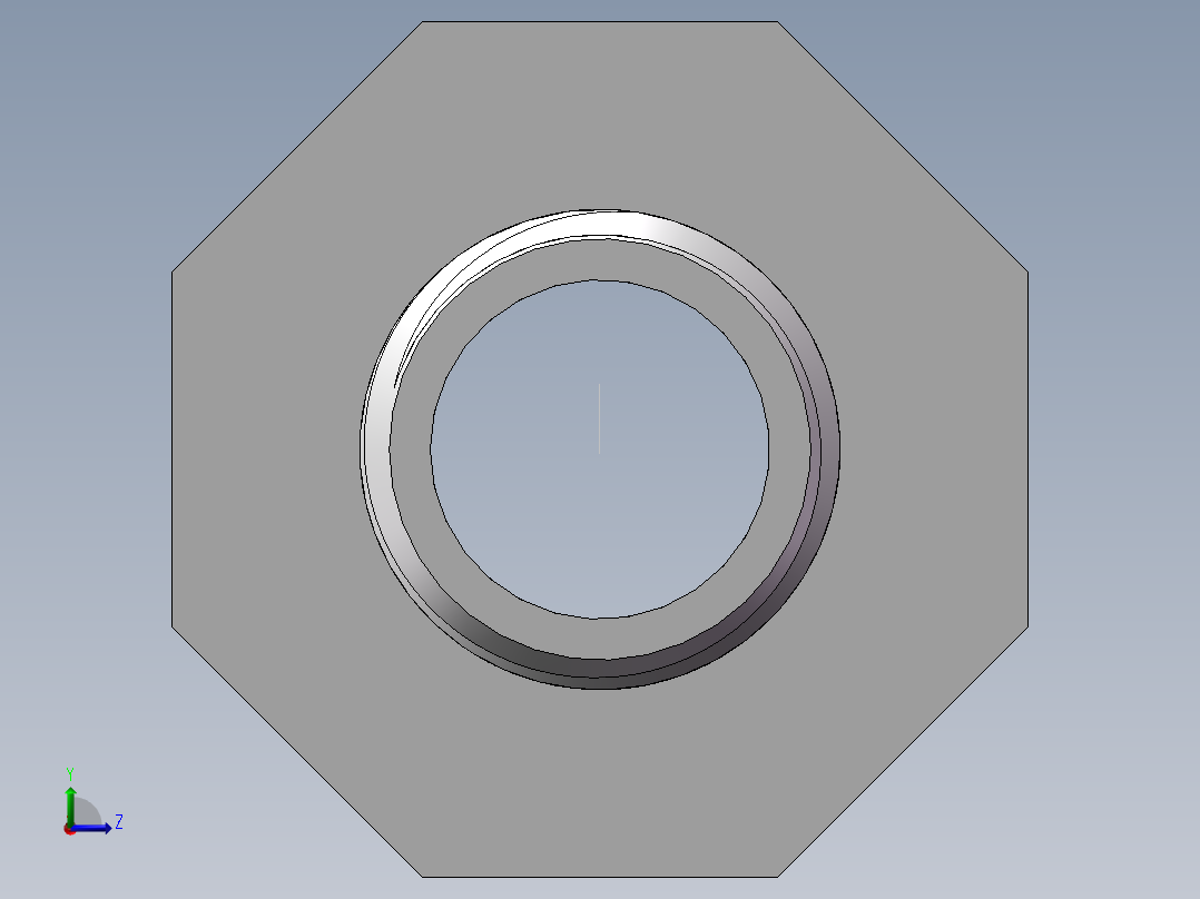 对丝-六角异径 DN20-DN10左视图