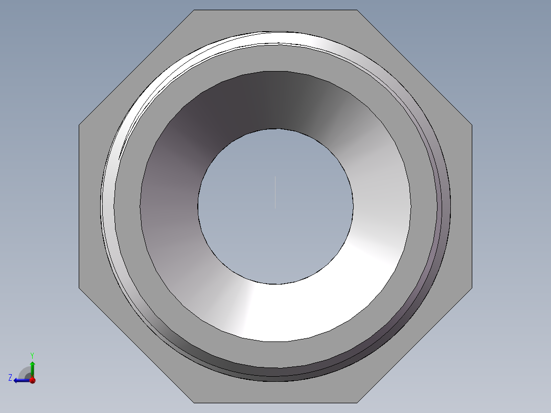 对丝-六角异径 DN20-DN10右视图