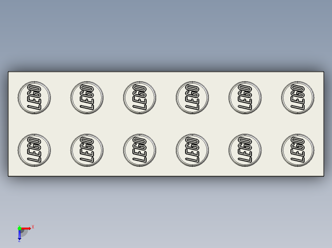 乐高套装 4421基本积木-4211795 - 2456 - 44237 Medium Stone Grey Brick 2 x 6.STEP俯视图