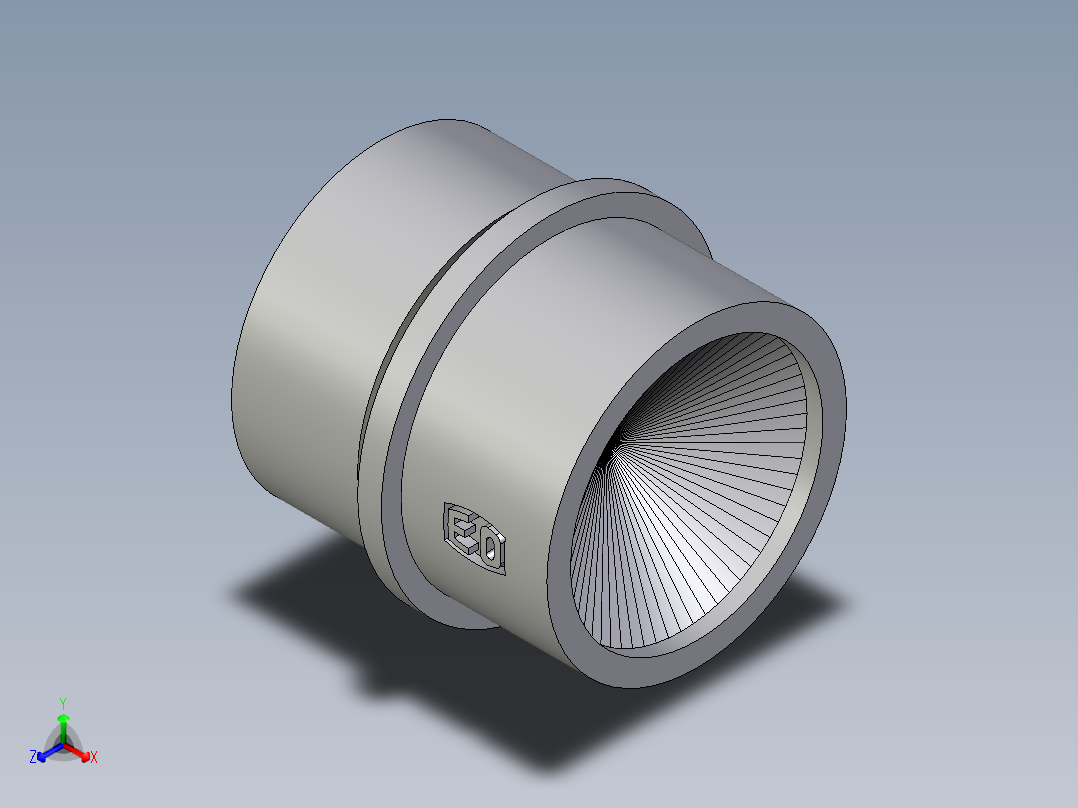卡套式工业通用硬管接头EO_Blanking_plug_for_cones_BUZ38SCFX正等轴测图