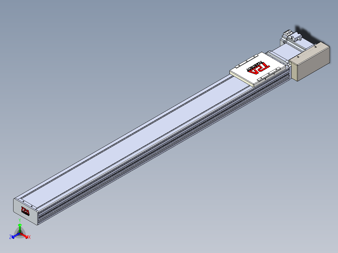 同步带全封闭直线模组TPA-HCB-110D-90-L950-ML-Y-P40-N3正等轴测图