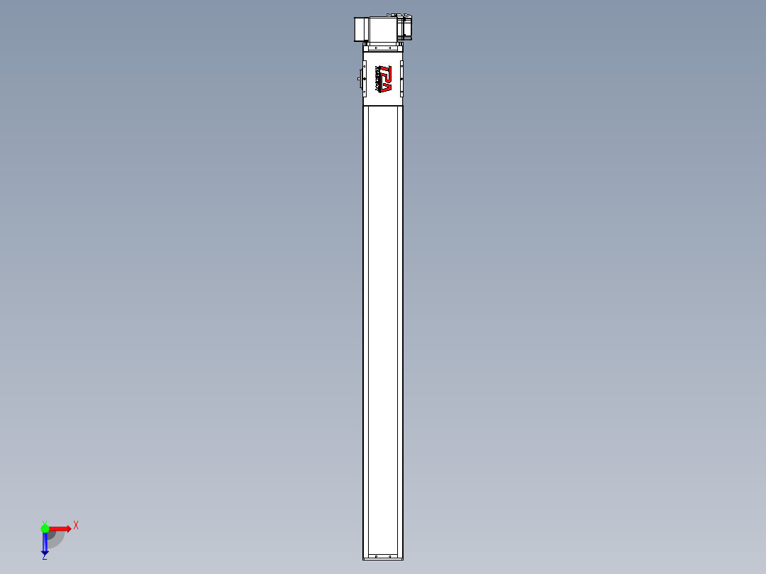 同步带全封闭直线模组TPA-HCB-110D-90-L1200-RP-C-P40-N3俯视图
