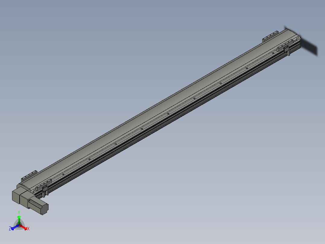 直线模组WG-LHB12-S1800-L(B)设计图纸正等轴测图