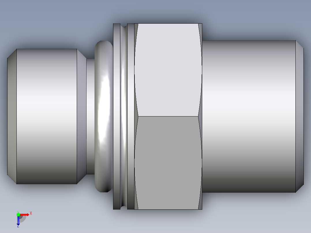卡套式工业通用硬管接头EO_Male_Stud_connector_GEO10SMOMDCF俯视图